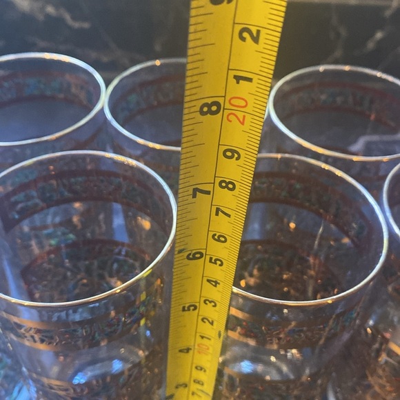 8 Vintage Dominion Glass Company  Gold Rimmed Glass Tumblers. Made in Canada - Picture 17 of 17